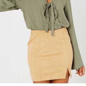 Altar’d State Amblee faux suede mini skirt. Size S